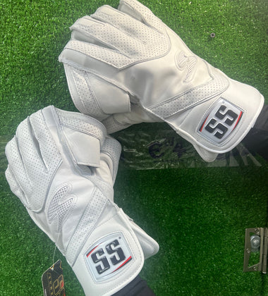 SS Reserve Edition Full White Wicket Keeping Gloves - 2025