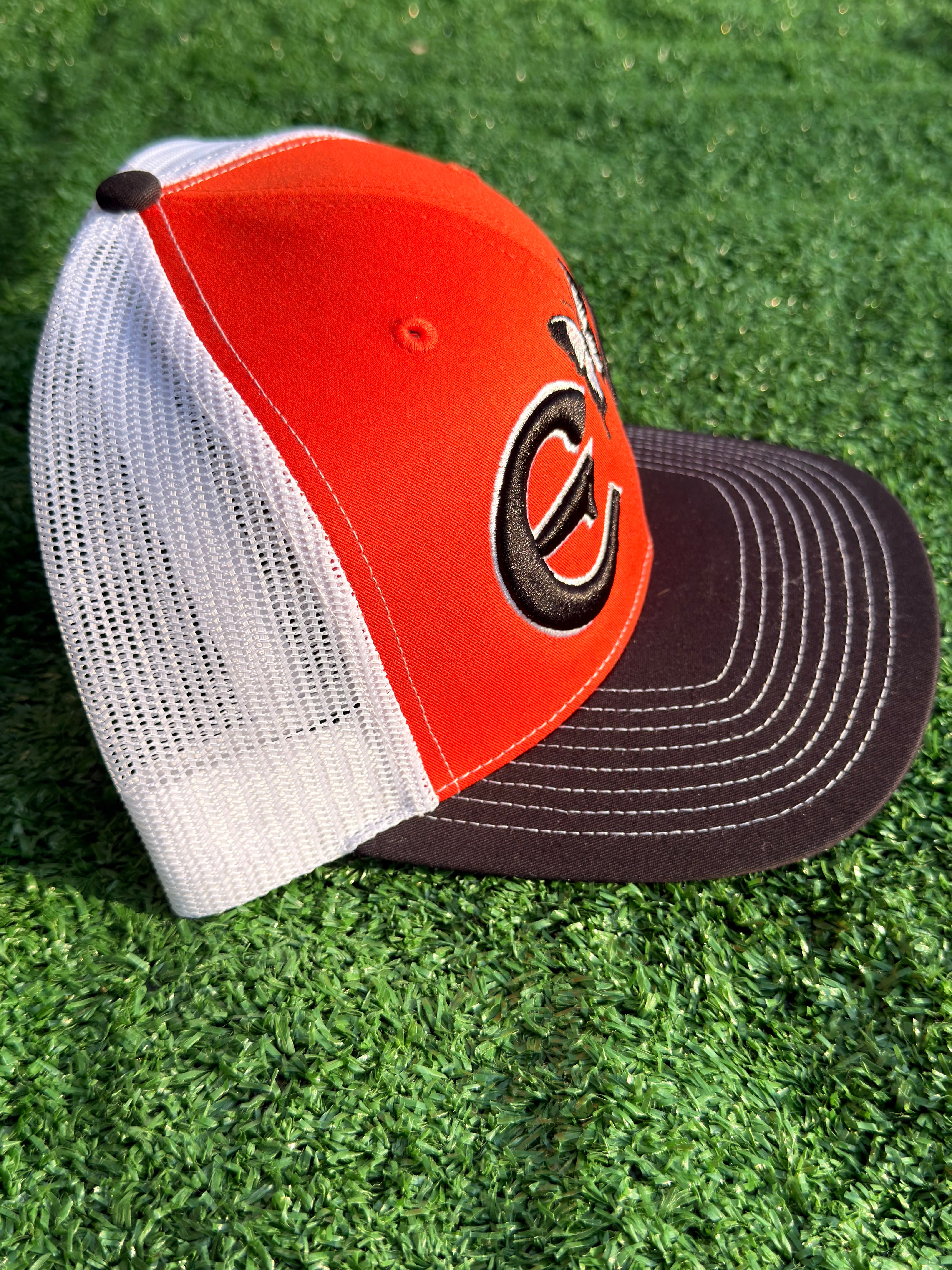 E4 Trucker Hat - Orange & Black (2026)