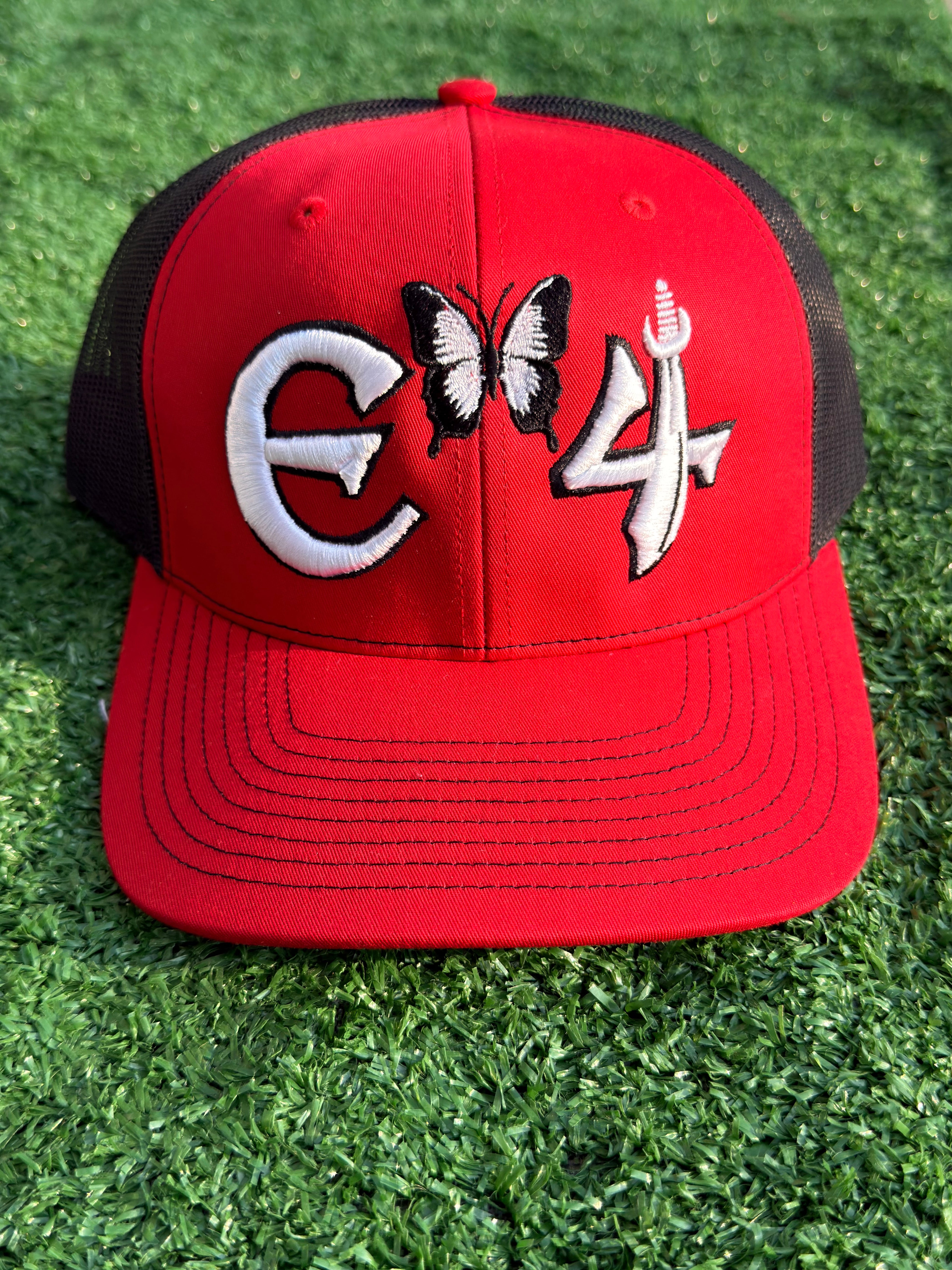 E4 Trucker Hat - Red & Black & White (2026)