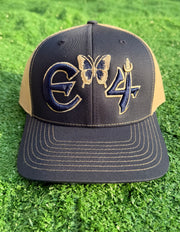 E4 Trucker Hat - Navy Blue & Gold (2026)