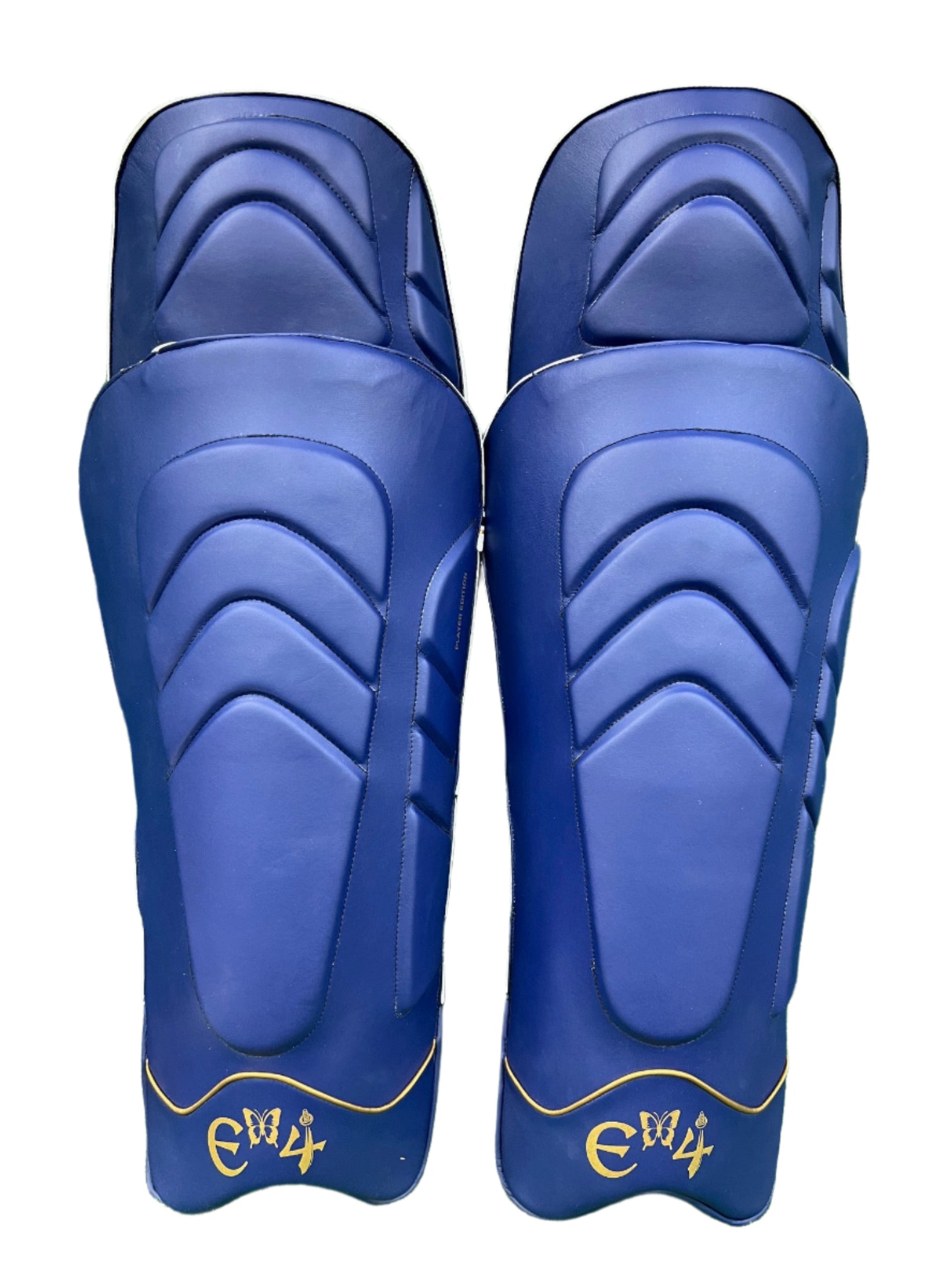 E4 Players Edition Navy Blue and Gold Batting Pad