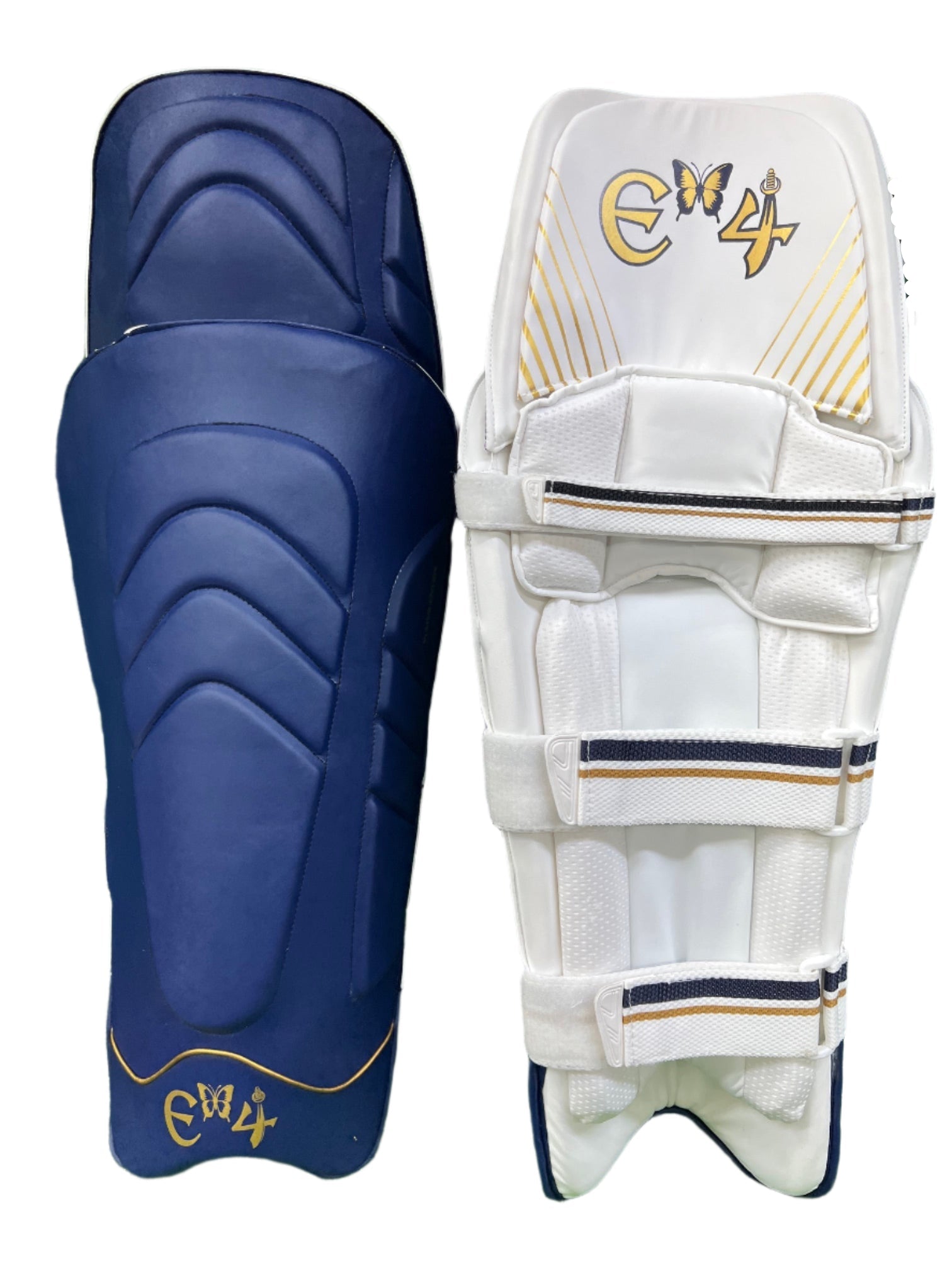 E4 Players Edition Navy Blue and Gold Batting Pad