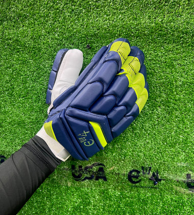 E4 Delta Edition Navy and Lime Color Batting Gloves