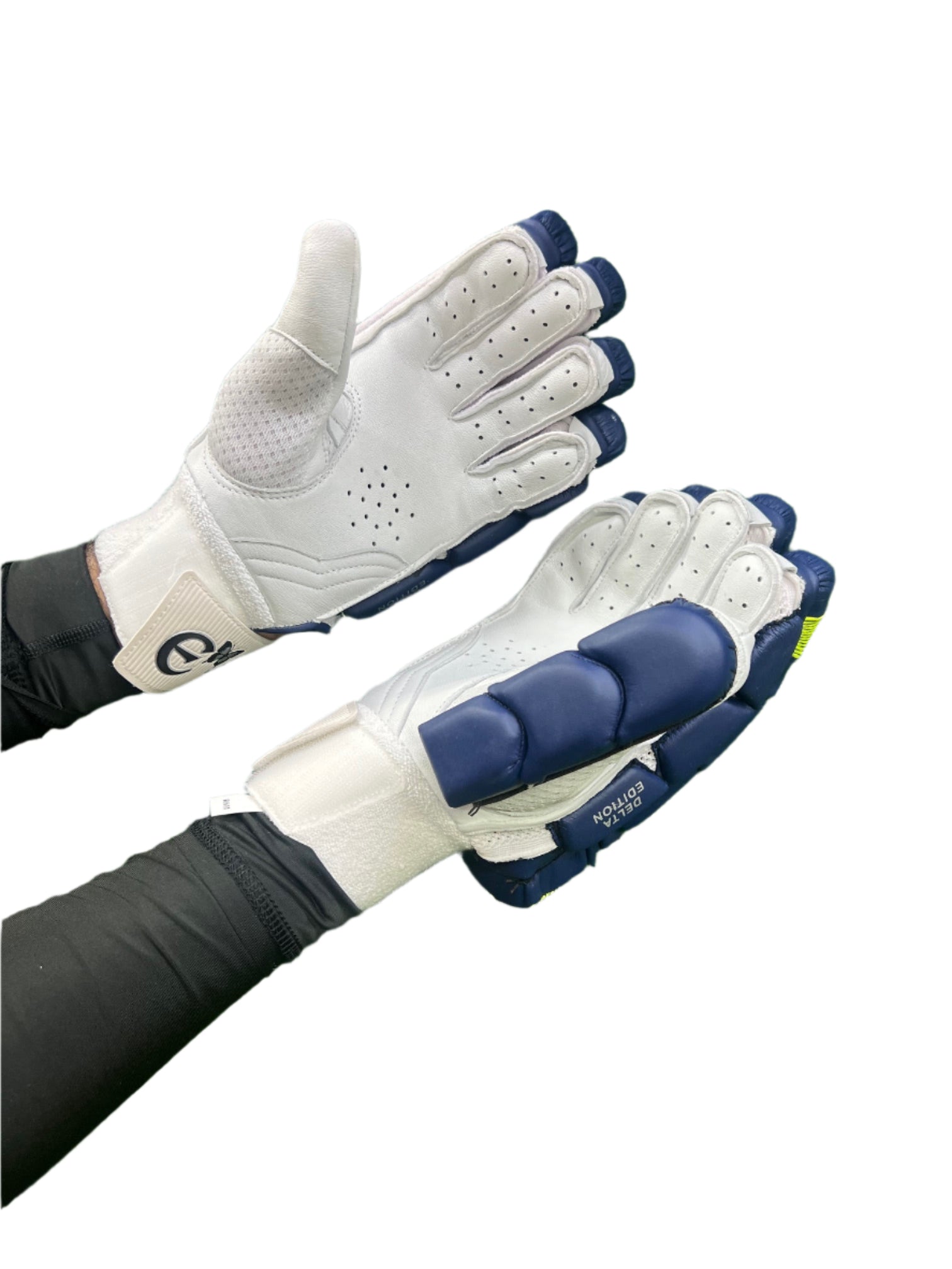 E4 Delta Edition Navy and Lime Color Batting Gloves