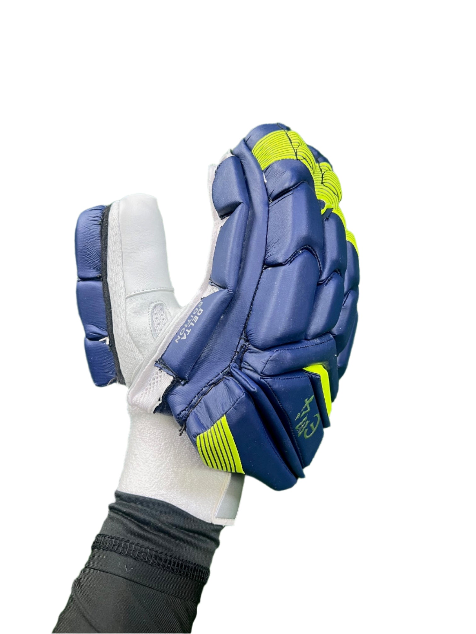 E4 Delta Edition Navy and Lime Color Batting Gloves