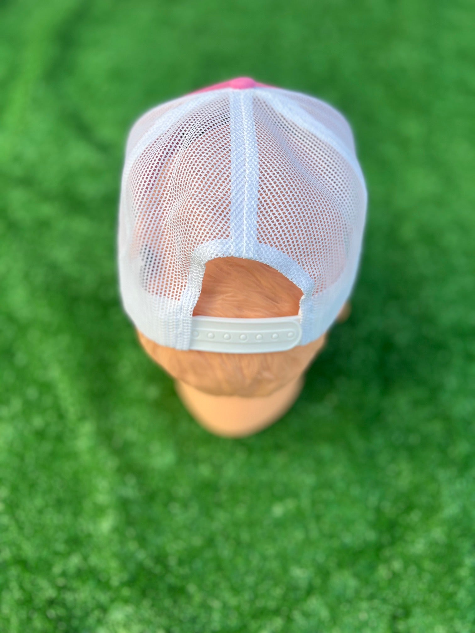 2025 E4 Trucker Hat - True Pink & Sky Blue