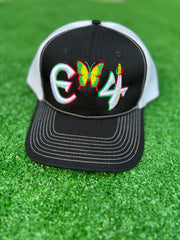 2025 E4 Trucker Hat - Black, Red, Green & Yellow
