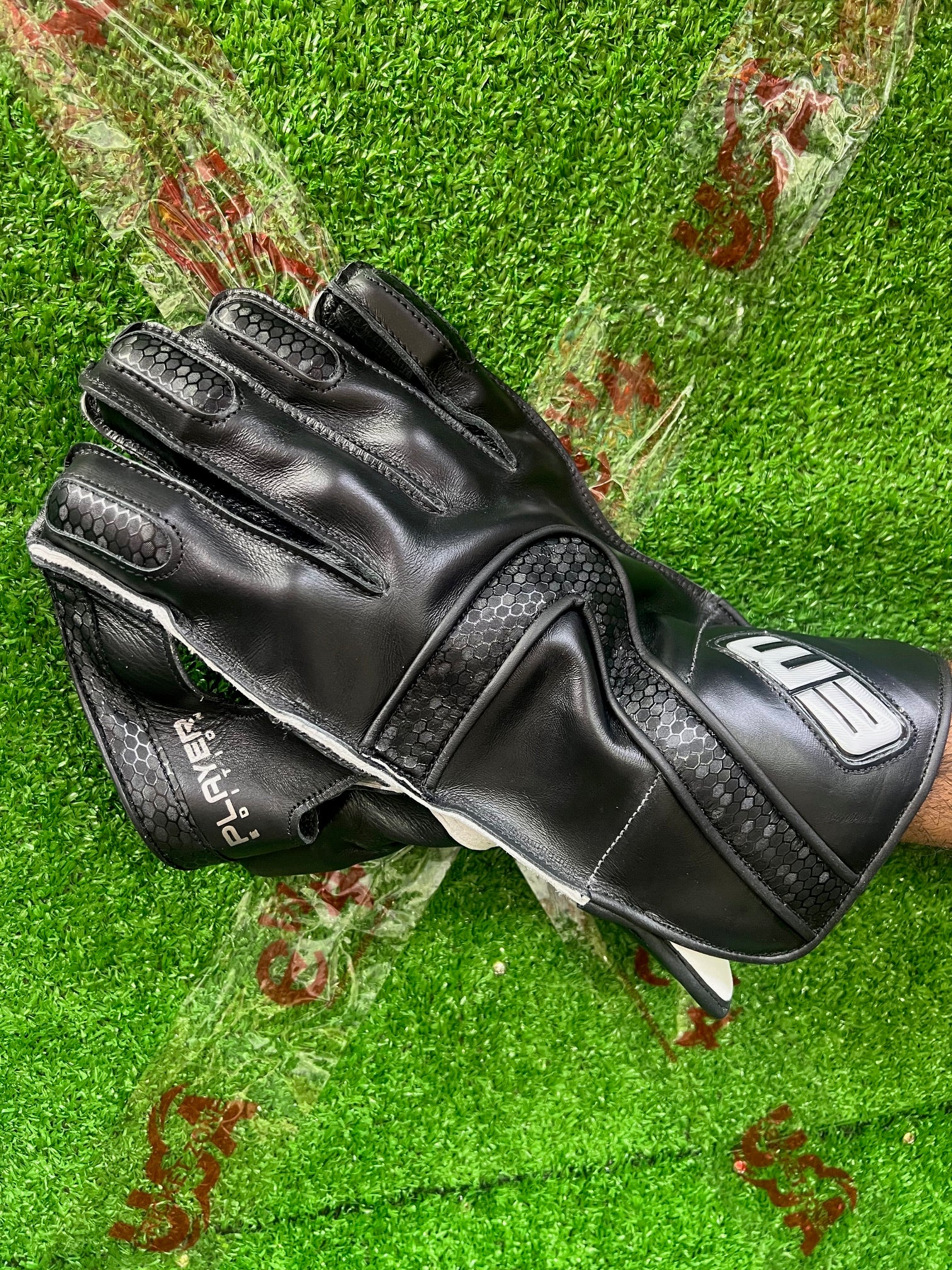 EM MSD DHONI Player Black Wicket Keeping Gloves -2024