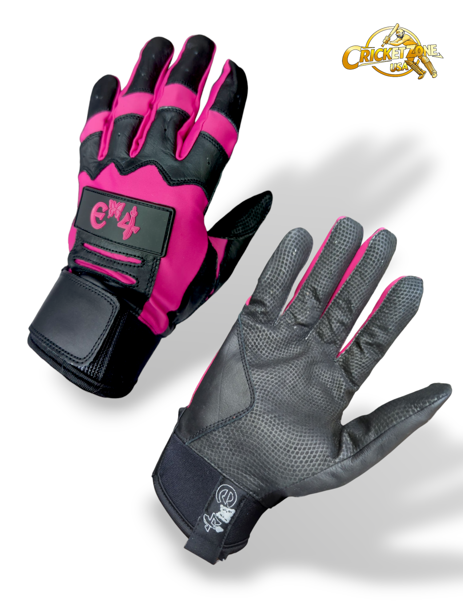 E4 SOFTBALL BATTING GLOVES (PINK & BLACK) - 2025