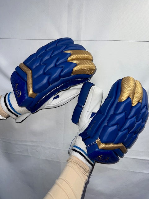 E4 Extreme Edition Royal with Gold Batting Gloves- 2023