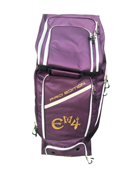 E4 PRO EDITION WHEELIE DUFFLE -  PURPLE & GOLD