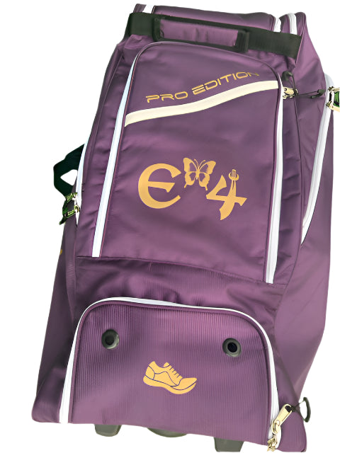 E4 PRO EDITION WHEELIE DUFFLE -  PURPLE & GOLD