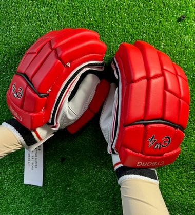 E4 CYBORG Red Batting Gloves