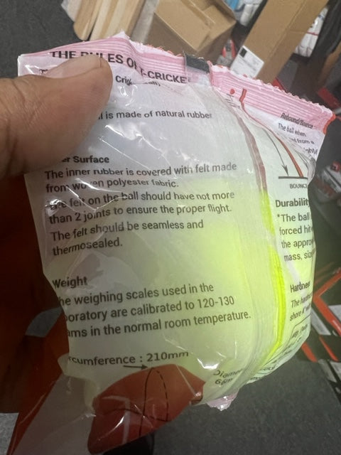 NIVIA CRICKET TENNIS BALL 120-130 grams - Pack Of 6