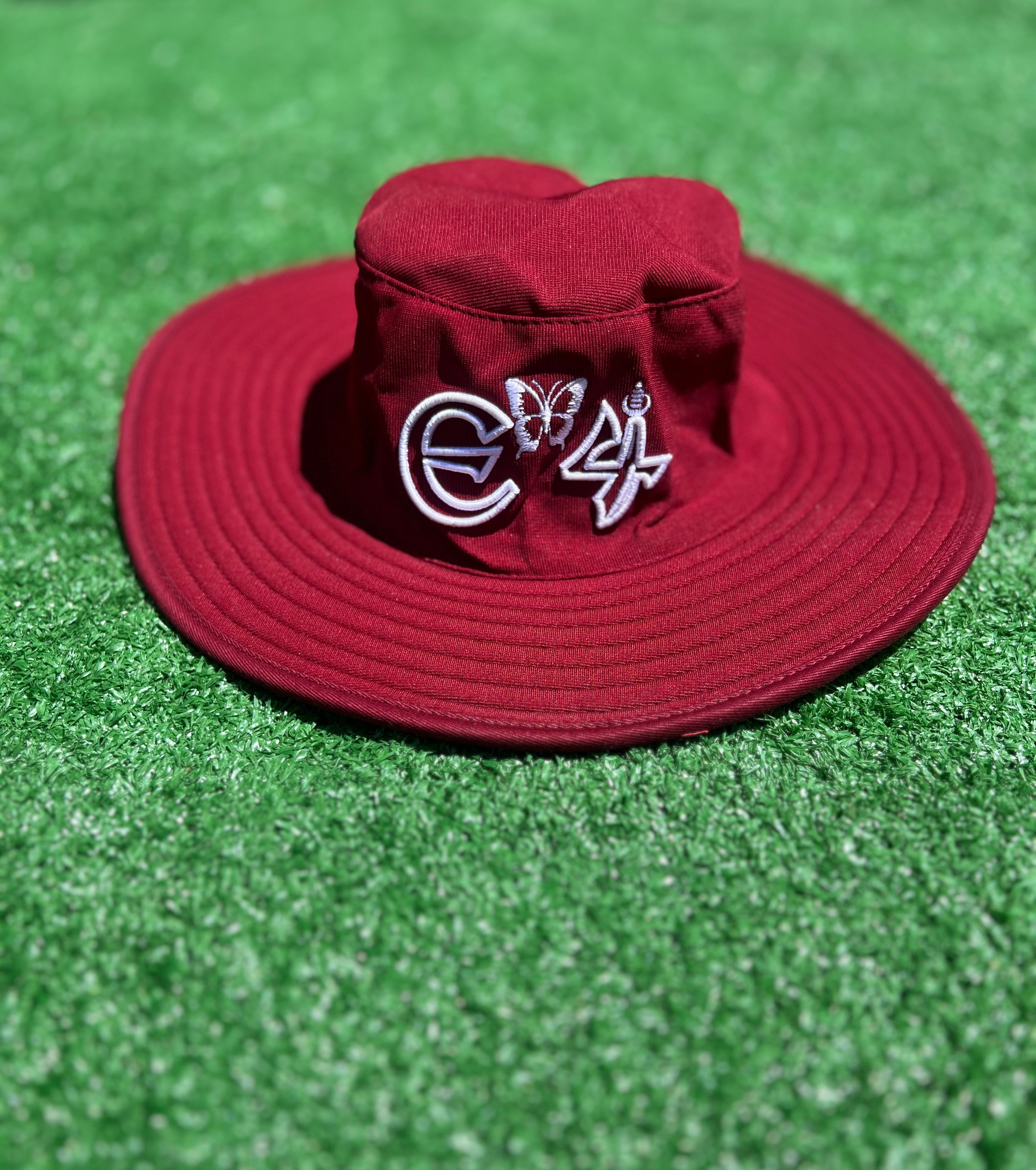 E4 Burgundy w/ White Lining Sun Hat - 2025