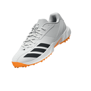 Adidas 22YDS Spikeless Cricket Shoes - White/Orange 2026
