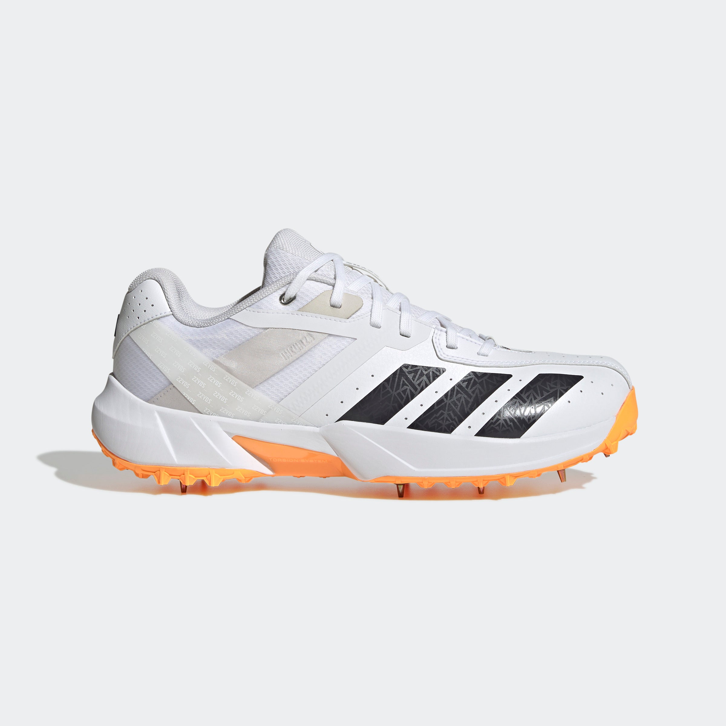 Adidas 22YDS Incurza Spike Cricket Shoes - White/Orange 2026