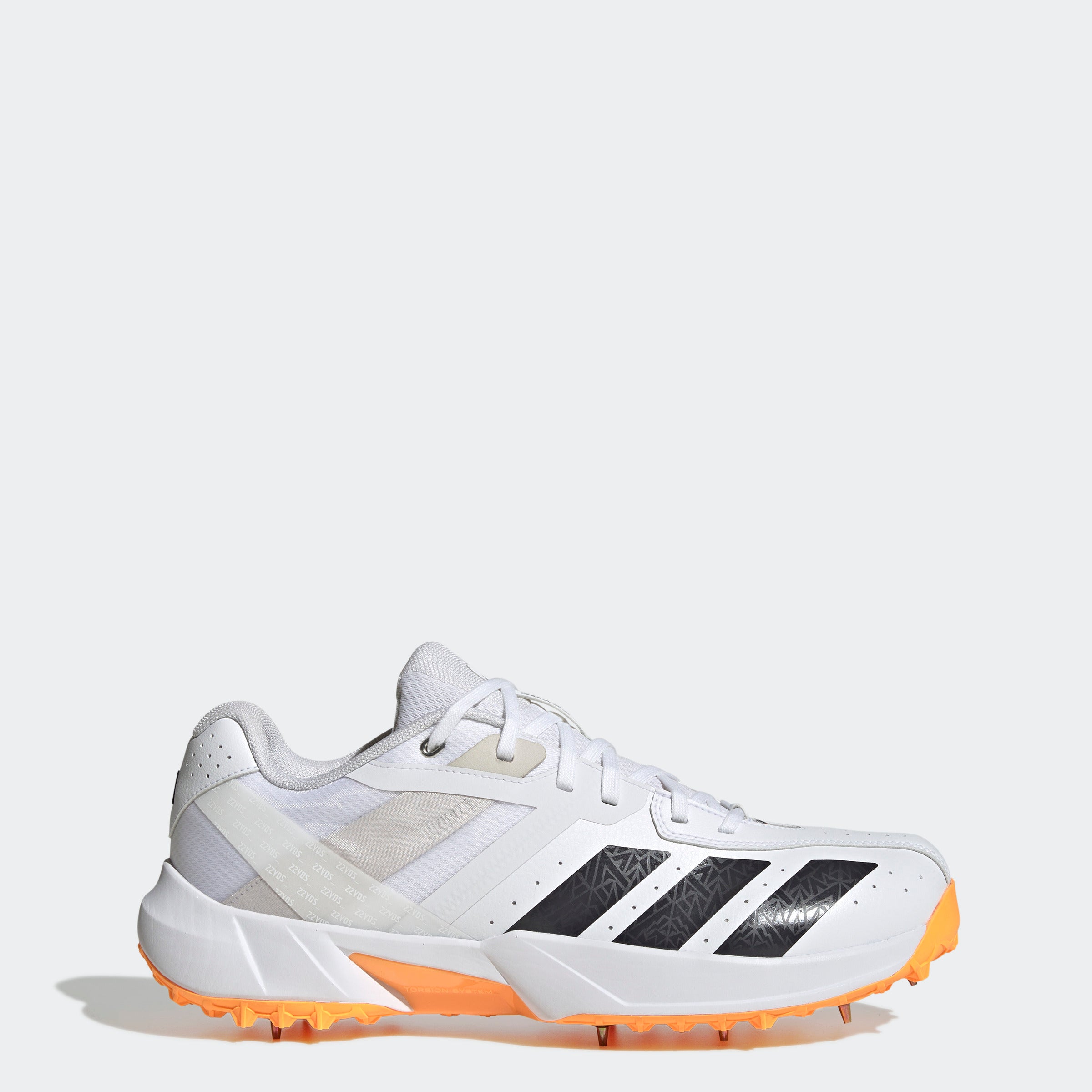 Adidas 22YDS Incurza Spike Cricket Shoes - White/Orange 2026
