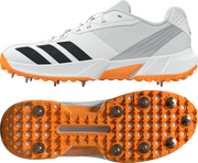 Adidas 22YDS Spike Cricket Shoes - White/Orange 2026