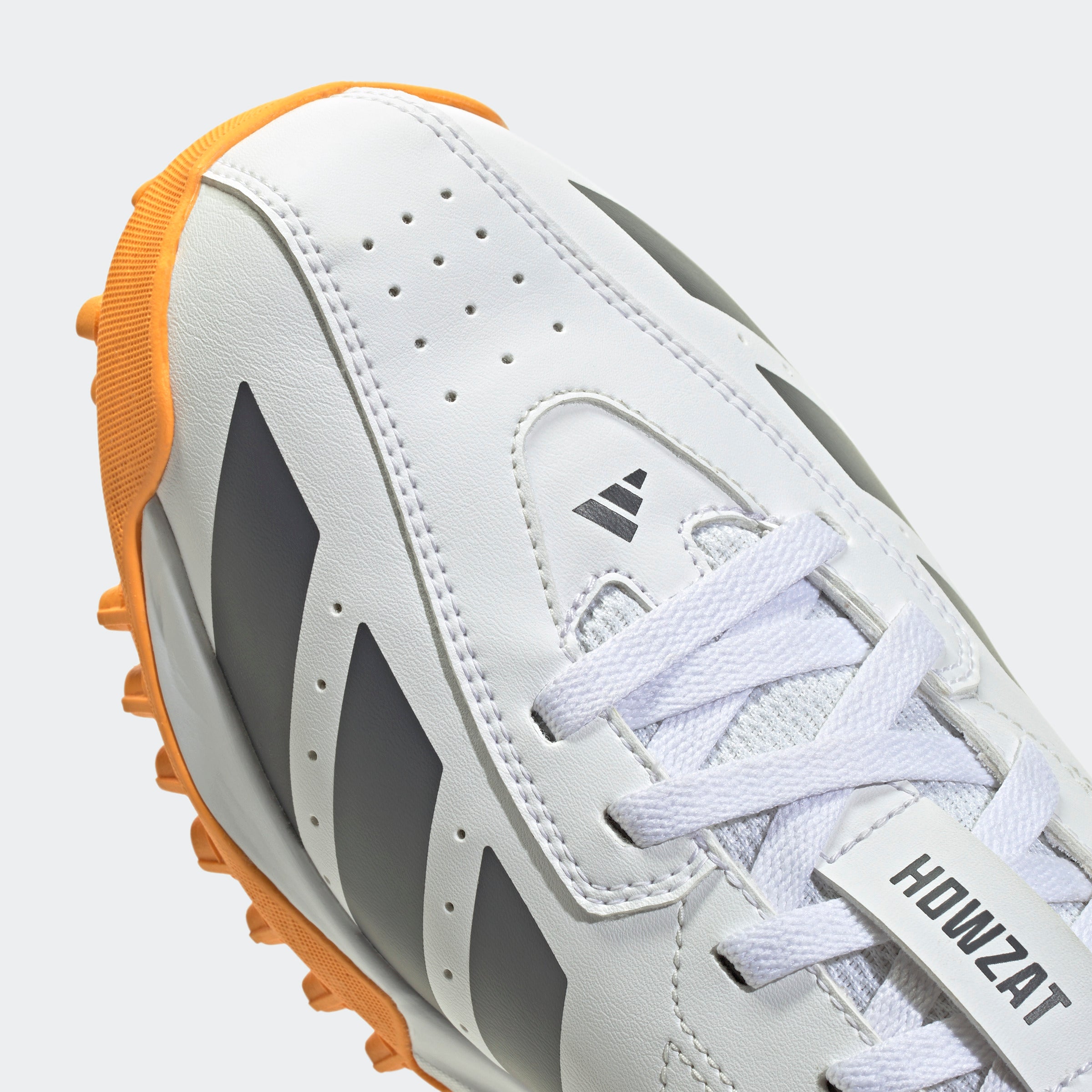 Adidas Howzat Spikeless Cricket Shoes - White/Orange 2026