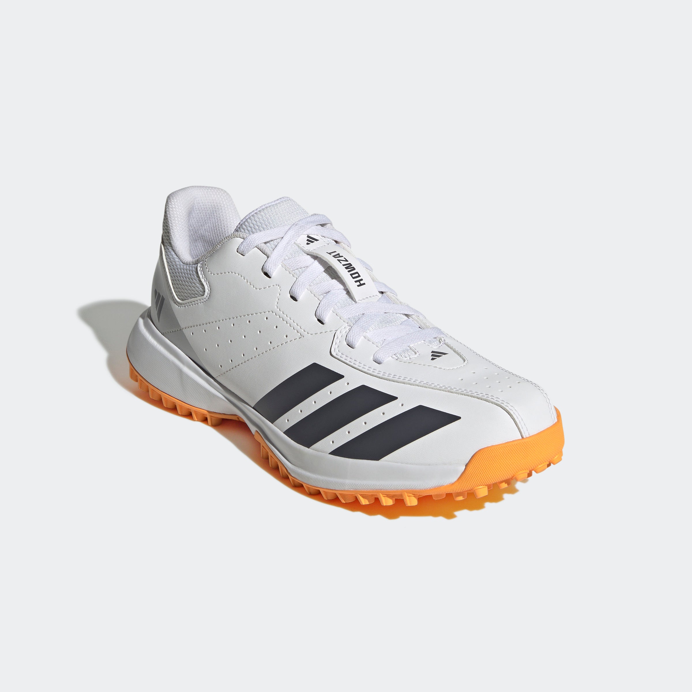 Adidas Howzat Spikeless Cricket Shoes - White/Orange 2026