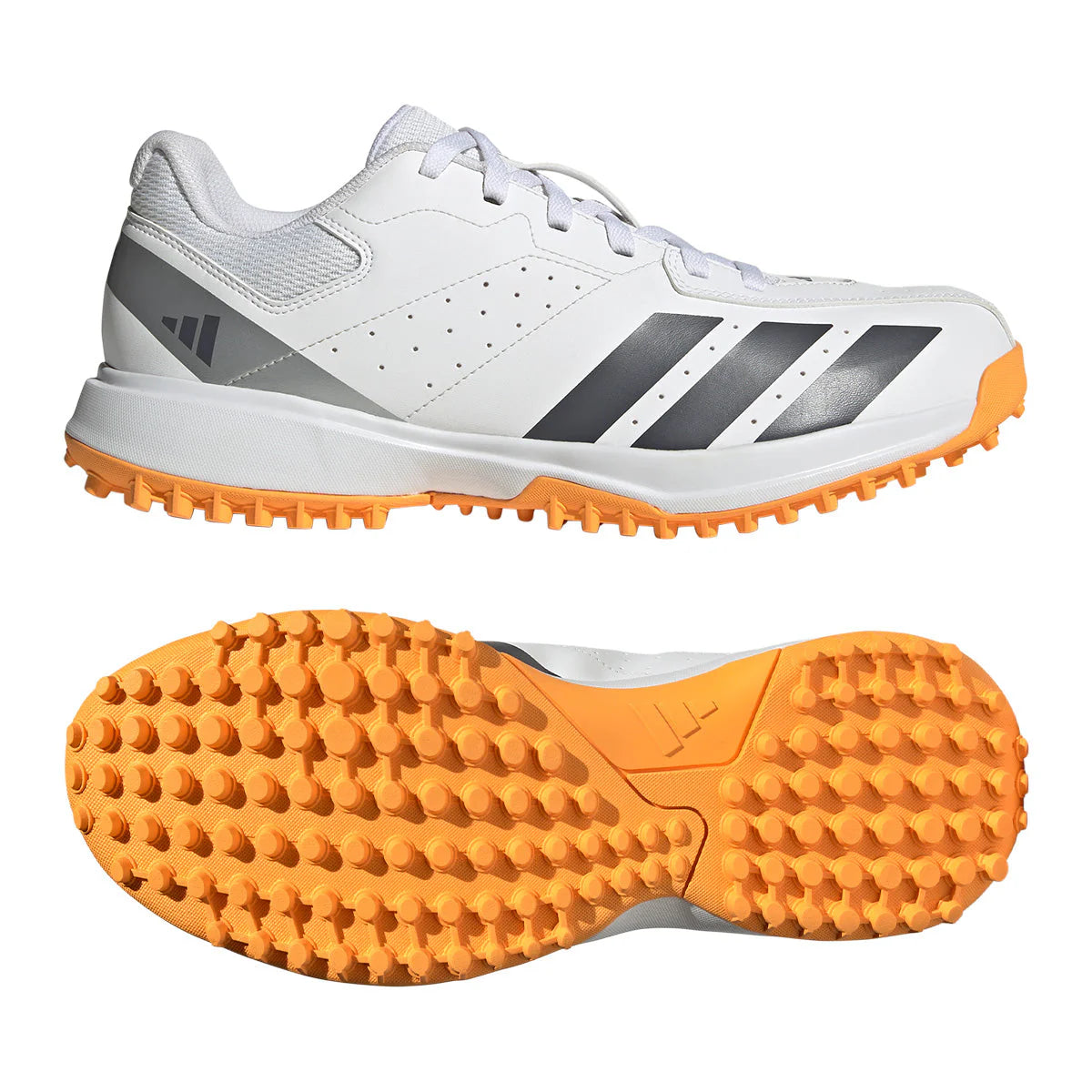 Adidas Howzat Spikeless Cricket Shoes - White/Orange 2026