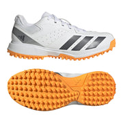 Adidas Howzat Spikeless Cricket Shoes - White/Orange 2026