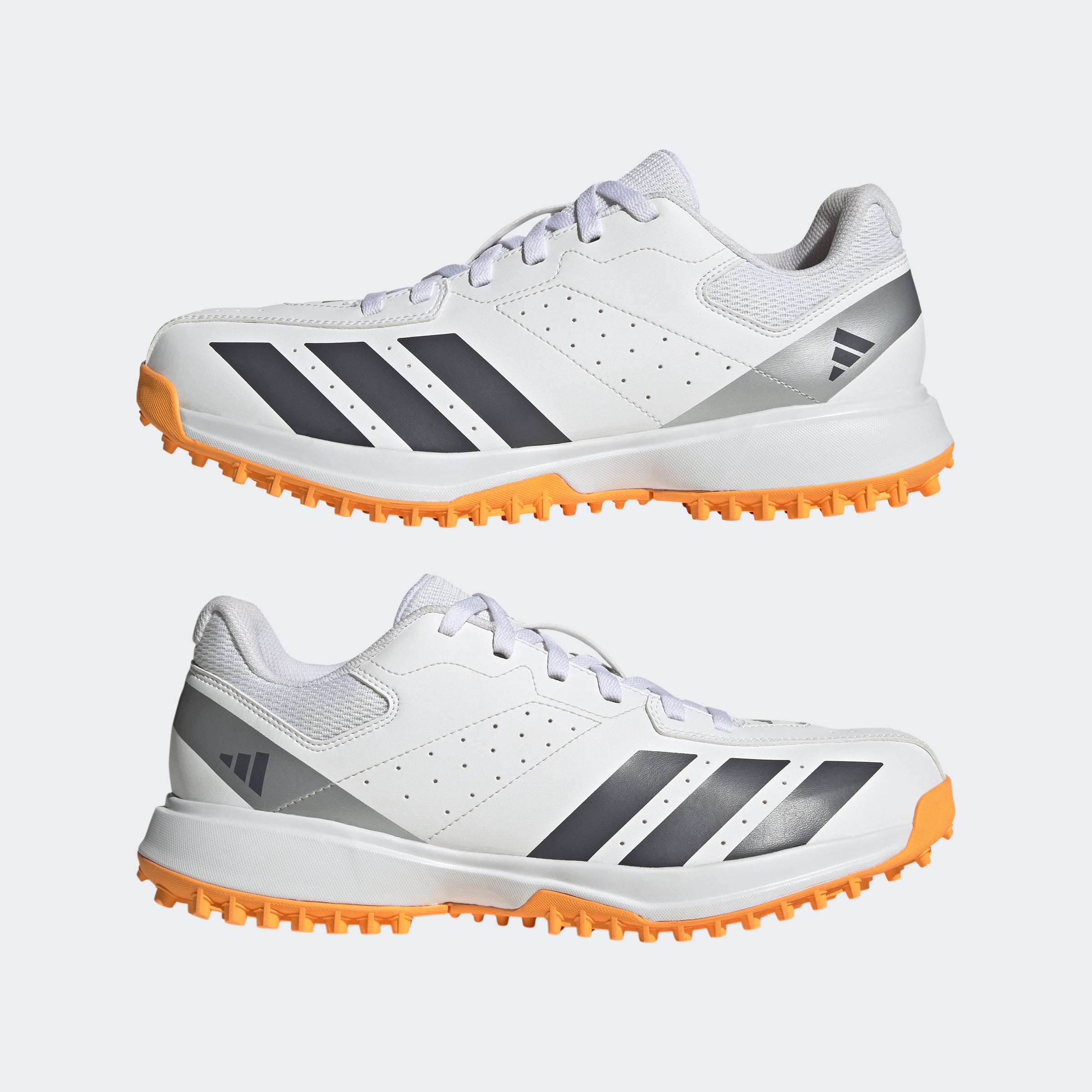Adidas Howzat Spikeless Cricket Shoes - White/Orange 2026
