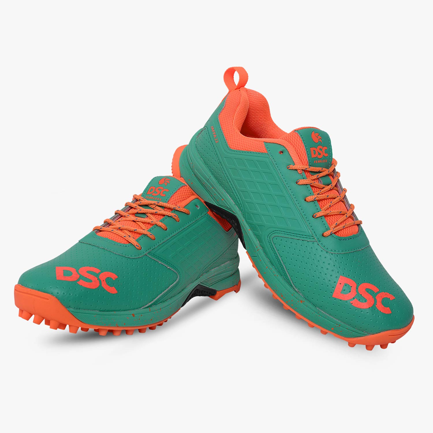 DSC Jaffa 22 Cricket Shoes - Teal/Orange (2026)