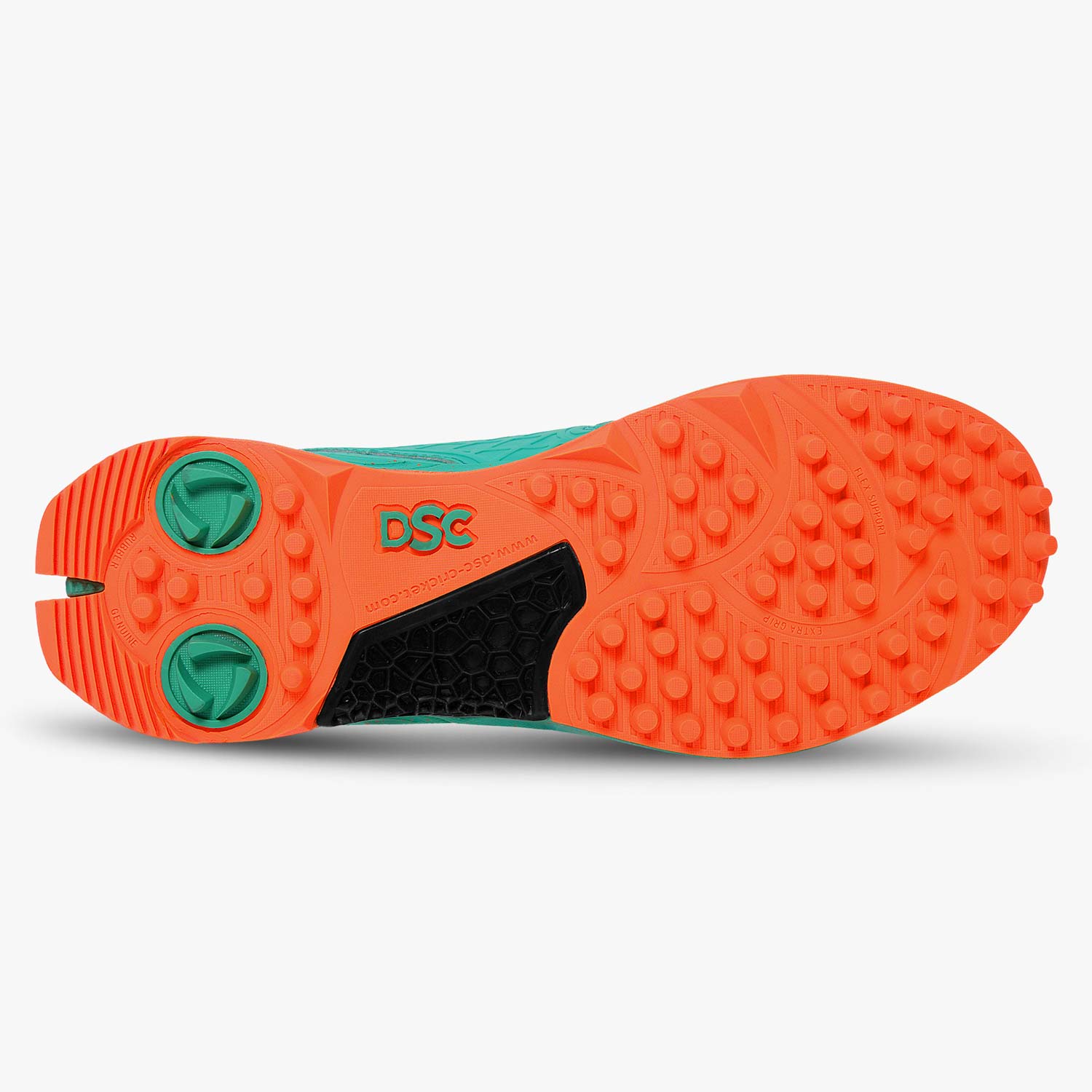 DSC Jaffa 22 Cricket Shoes - Teal/Orange (2026) – CricketZoneUSA