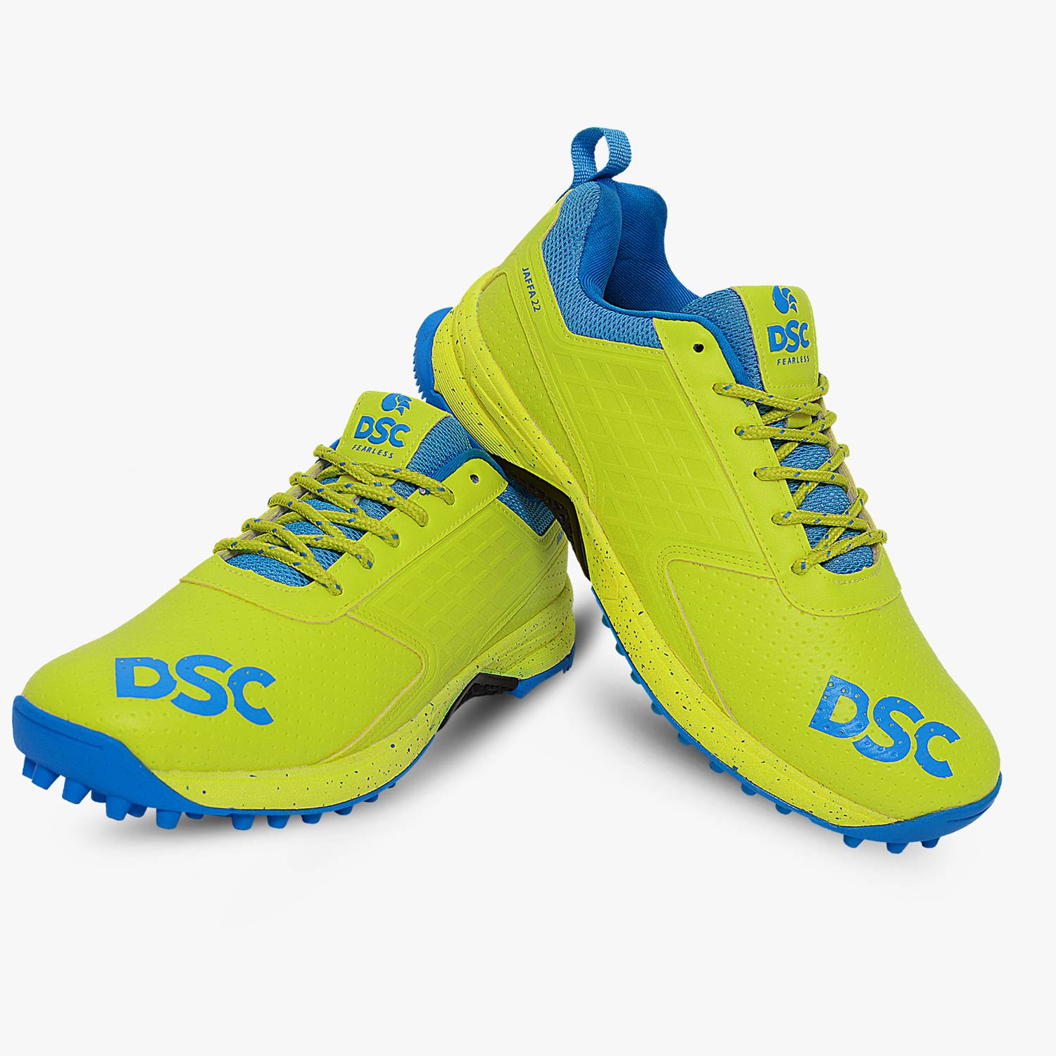 2025 DSC Jaffa 22 Cricket Shoes - Lime/Royal Blue – CricketZoneUSA