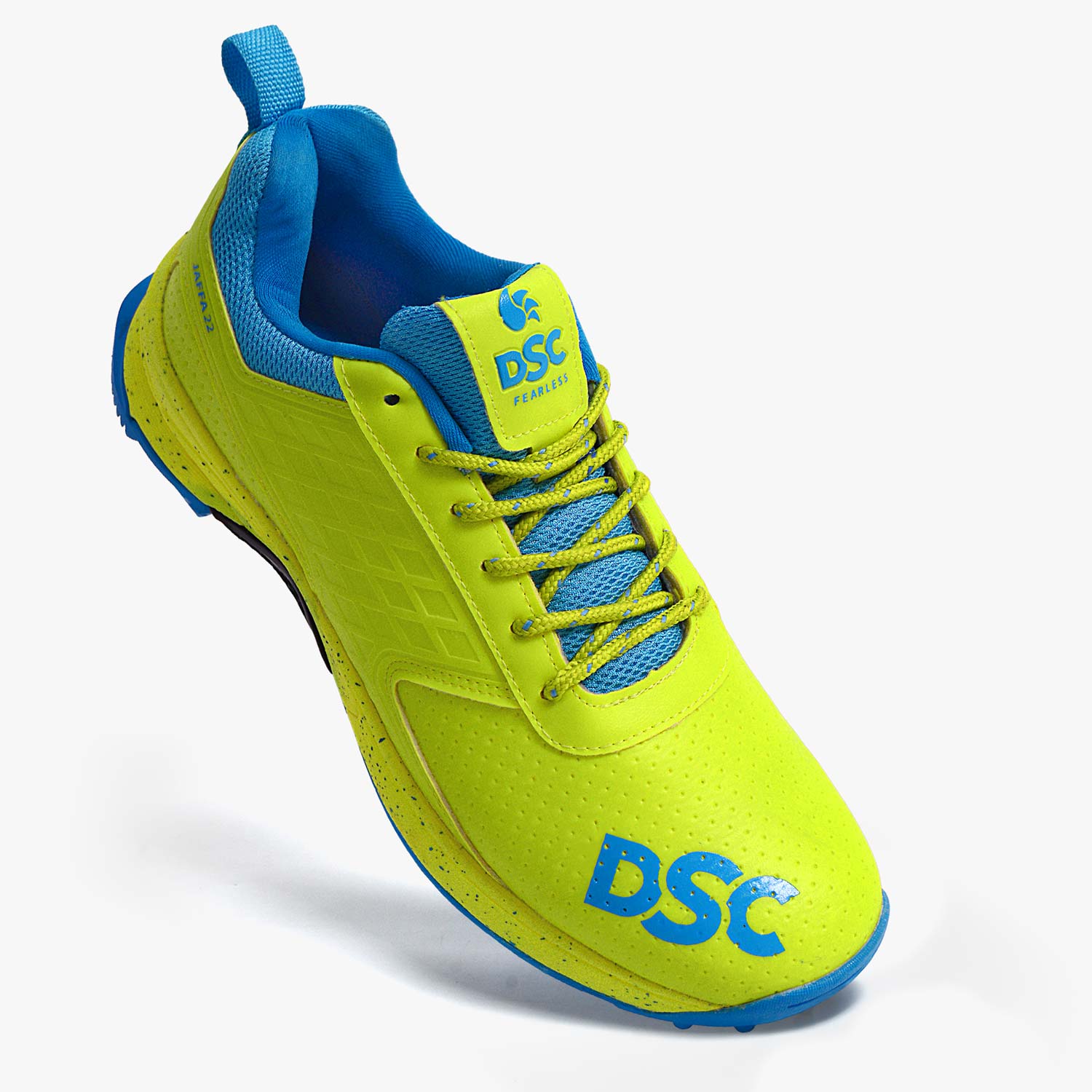 2025 DSC Jaffa 22 Cricket Shoes - Lime/Royal Blue – CricketZoneUSA