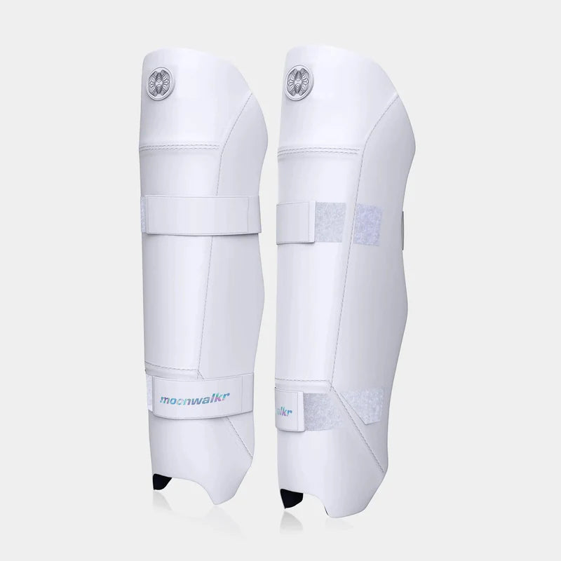 MOONWALKR White Keeping Shin Guards - Youth