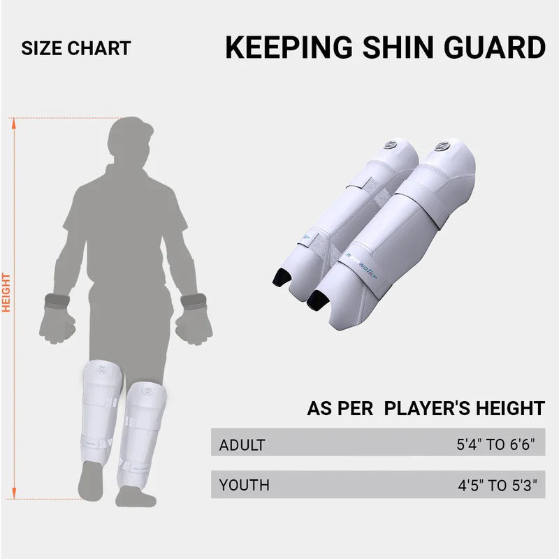 MOONWALKR White Keeping Shin Guards - Youth