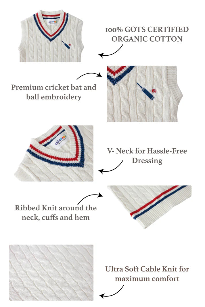 Cricbaby Organic Cotton Cricket Jumper (0–2 Years)