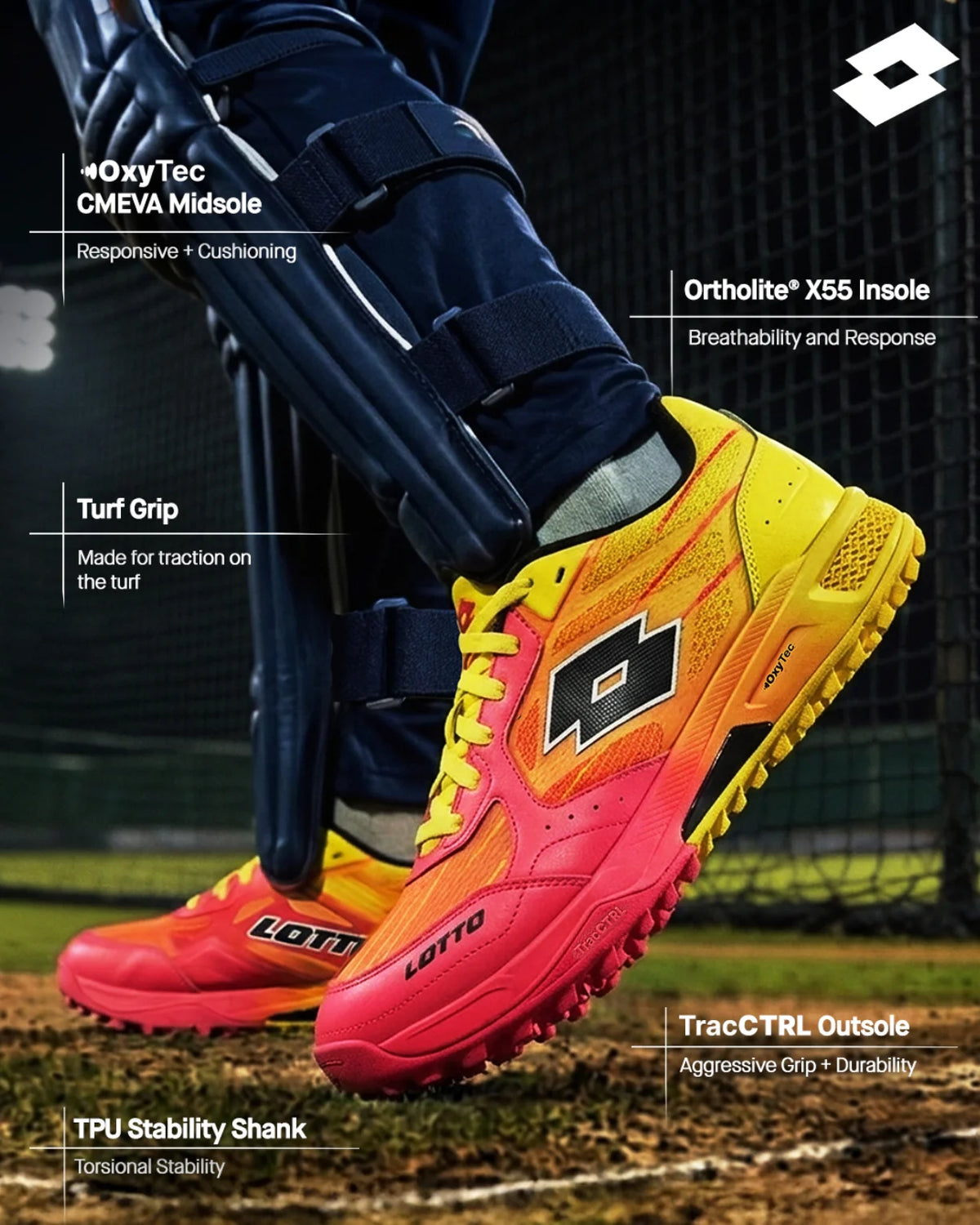 Lotto Blaze Hit Fire Dragon Rubber Cricket Shoes  - 2026