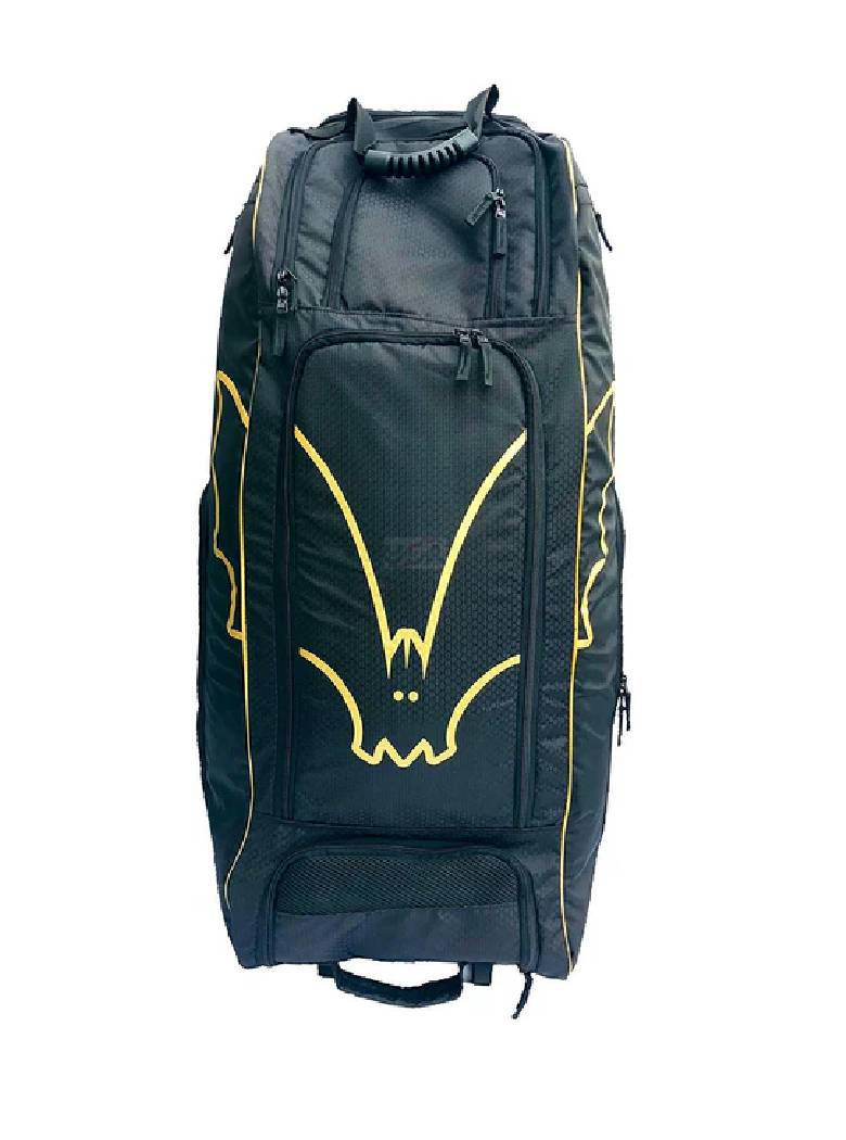 BAS VAMPIRE GAME CHANGER WHEELIE DUFFLE CRICKET BAG - BLACK & GOLD