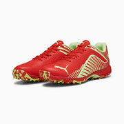 PUMA 22 FH  RUBBER CRICKET SHOES -  Red-Speed Green