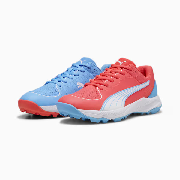 PUMA 24 FH Rubber Cricket Shoes - Luminous Blue-Puma White-Fire Orchid