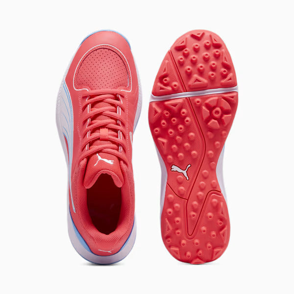 PUMA 24 FH Rubber Cricket Shoes - Luminous Blue-Puma White-Fire Orchid