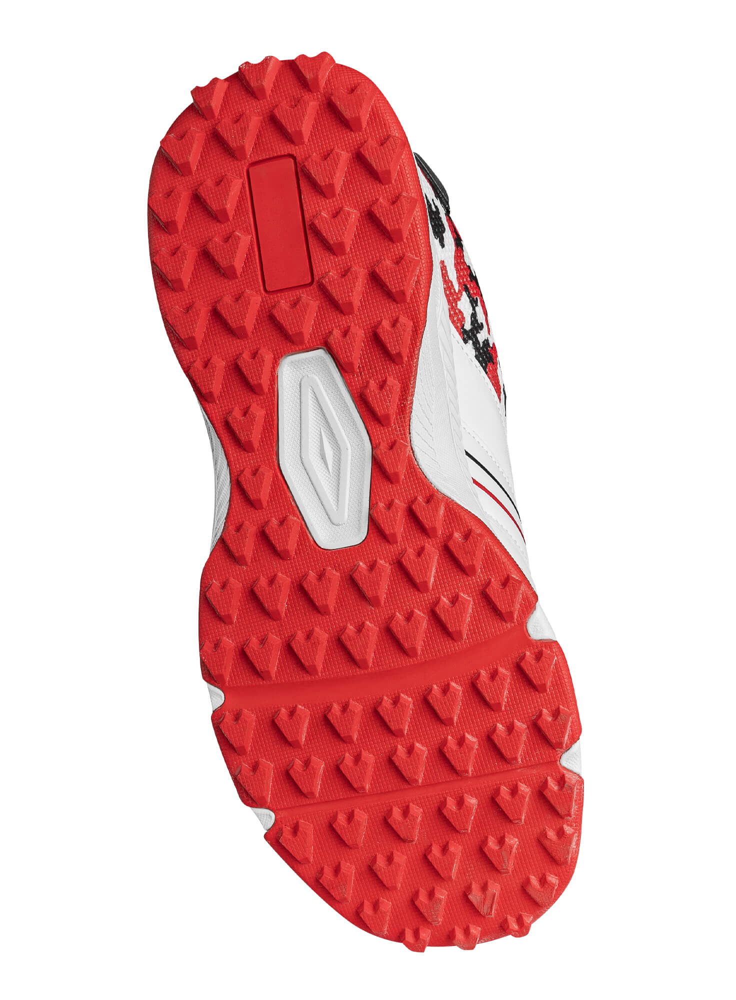 CA Pro 100 Rubber Cricket Shoes (Red) - 2025
