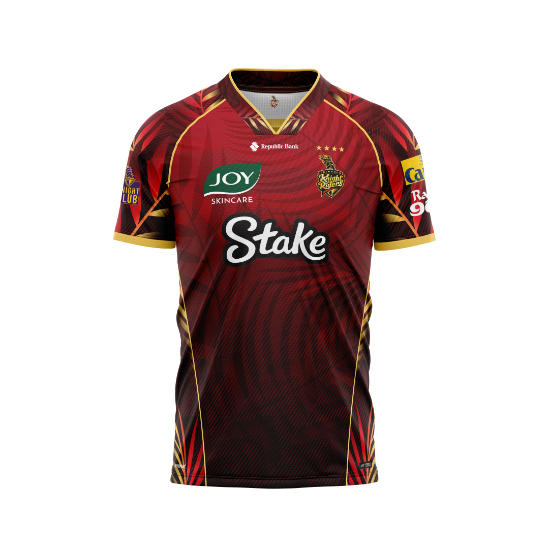 2025 Official Trinbago Knight Riders Jersey By TKR  - Short Sleeve