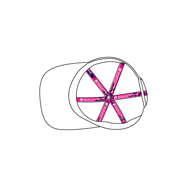 ICC T20 World Cup White Pink Hat - 2024