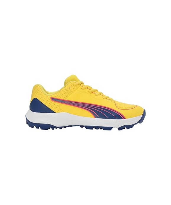 PUMA 24 FH Rubber Cricket Shoes - Pele Yellow-Clyde Royal-Fire Orchid