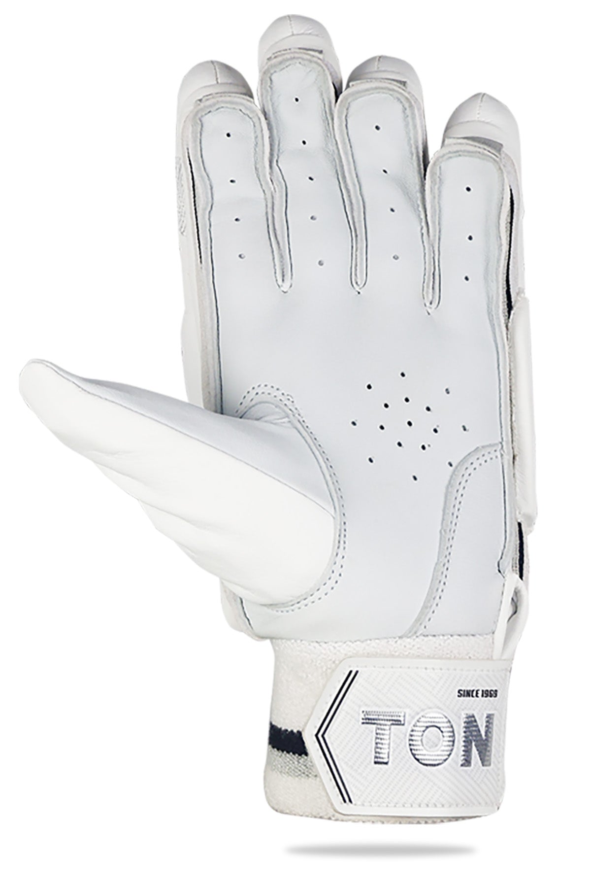 SS Ton Test Cricket Full White Batting Gloves - 2025