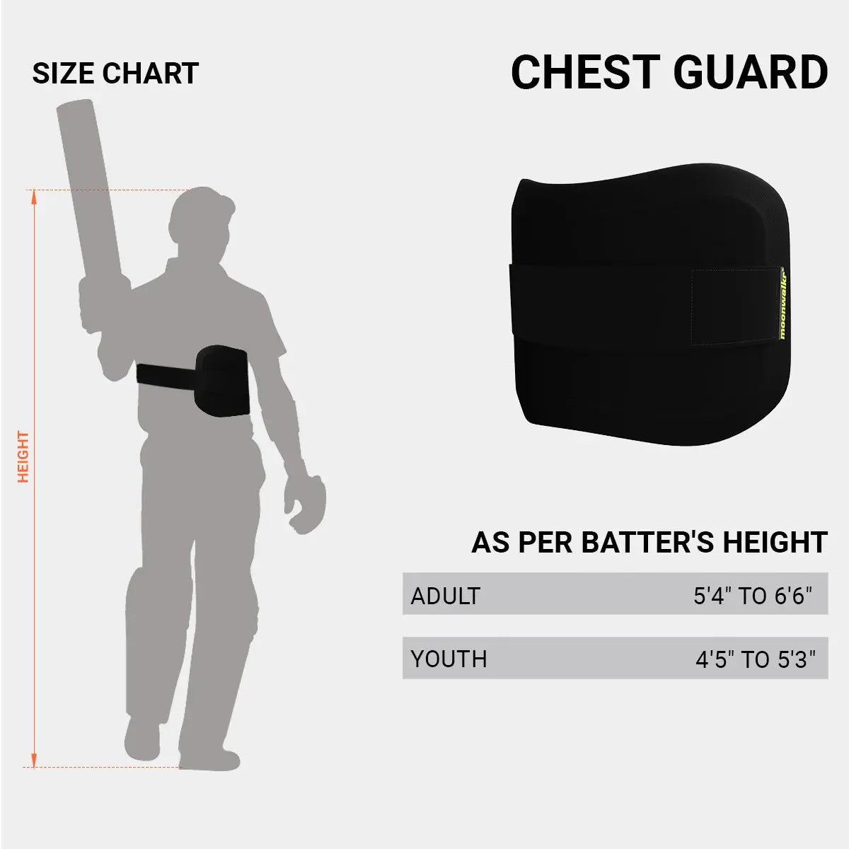 Moonwalkr Black Chest Guard - Youth