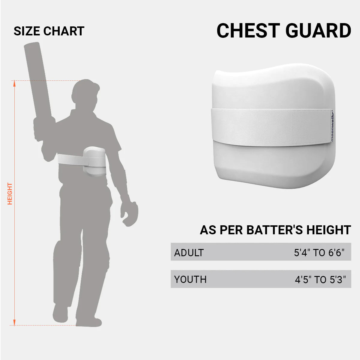 Moonwalkr White Chest Guard - Youth