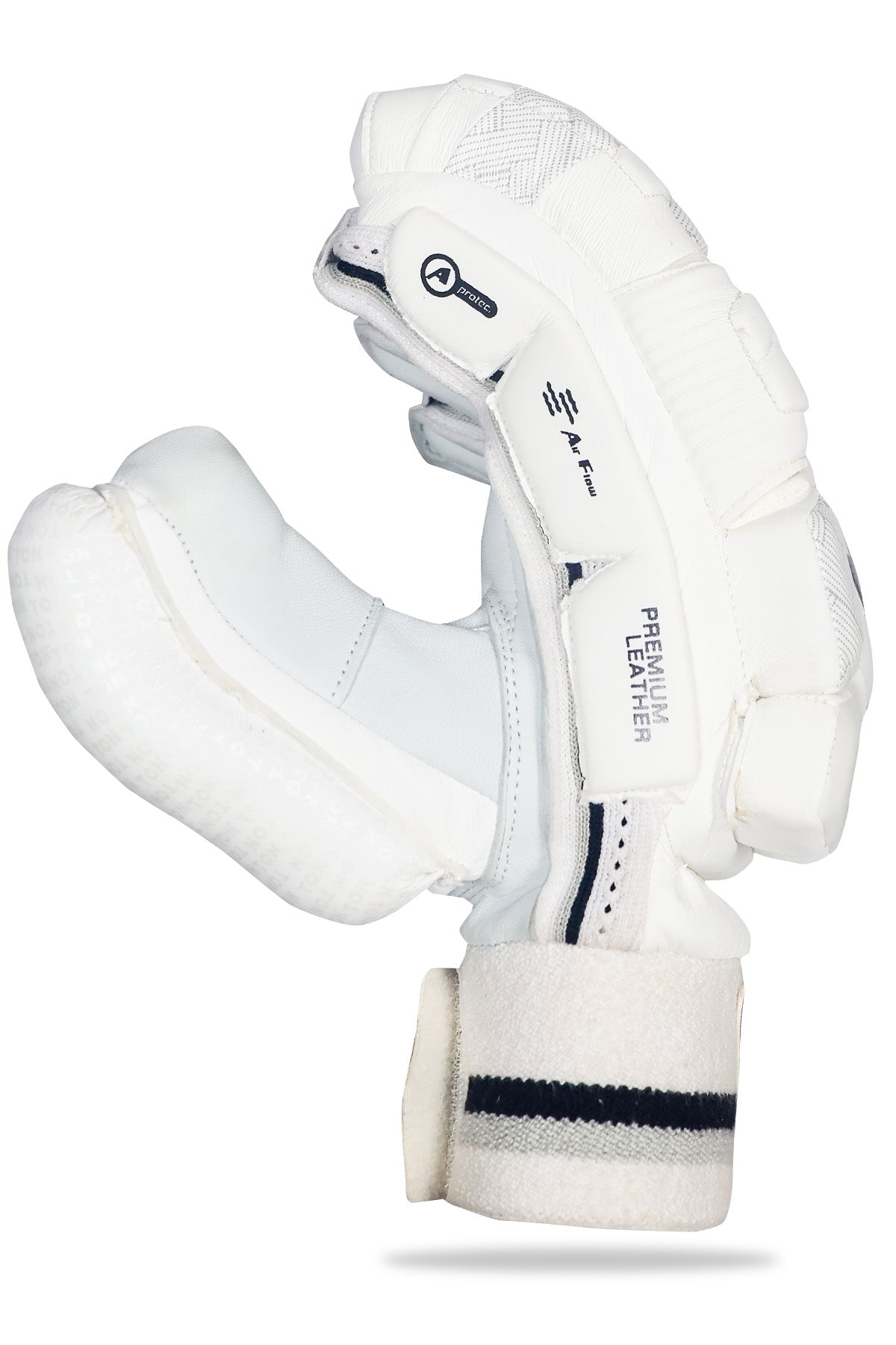 SS Ton Test Cricket Full White Batting Gloves - 2025