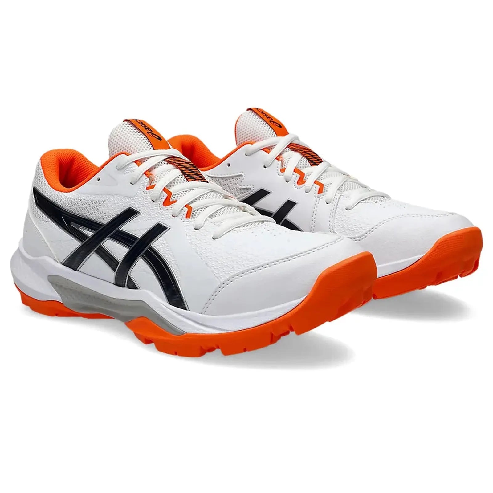 Asics Gel-Peake 3 Rubber Cricket Shoes - White/Orange (2026)