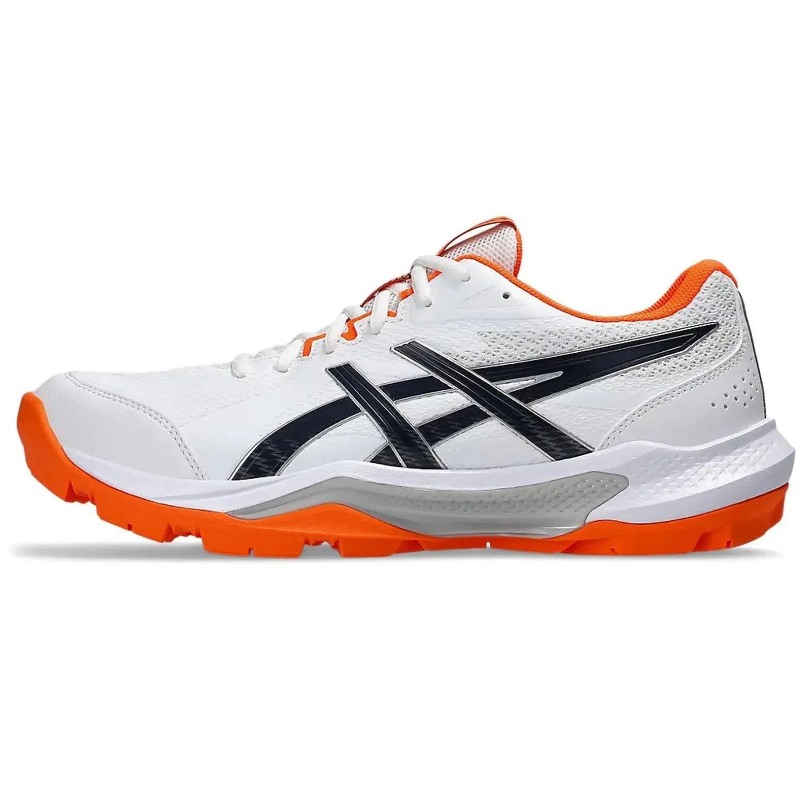 Asics Gel-Peake 3 Rubber Cricket Shoes - White/Orange (2026)